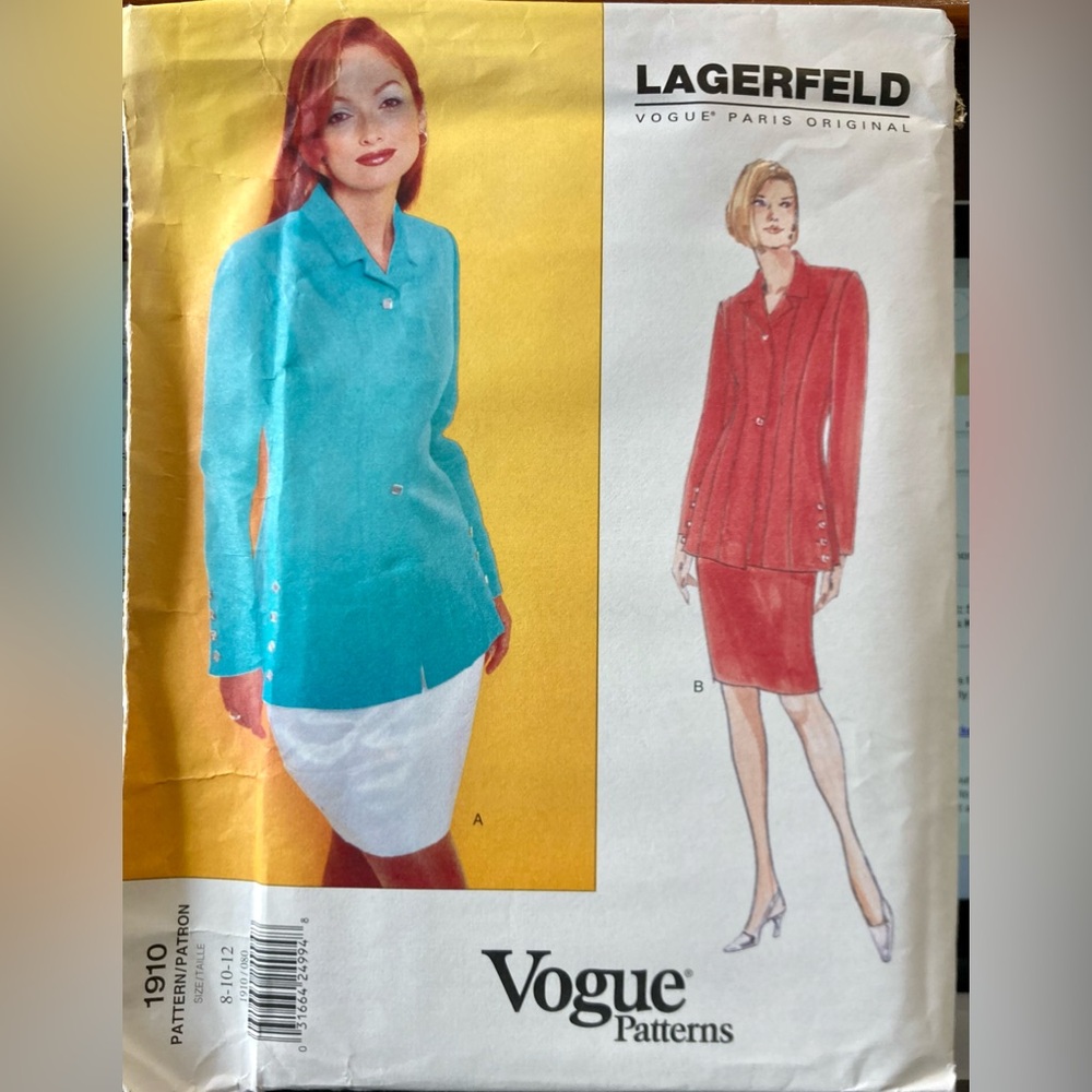 UNCUT Vogue  Pattern Karl Lagerfeld Paris Designer NFS